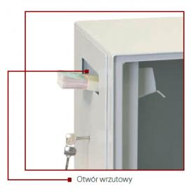 Konsmetal Sejf wrzutowy Koliber 45 Laptop 15" z otworem górnym
