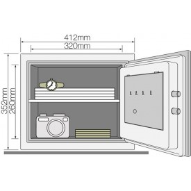 YFM/352/FG2/B - średni dokumentowy sejf ognioodporny