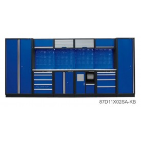 Zestaw mebli warsztatowych KING TONY 87D11X02SA-KB - niebieski